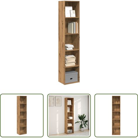 Bücherregal Holz - Bücherregal Artisan-Eiche 40x30x189 cm Holzwerkstoff (1/5)