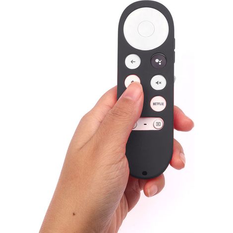 Schutzhülle aus Silikon für Google Chromecast 2020 mit Google TV-Fernbedienung – Dunkelgrau (1/5)