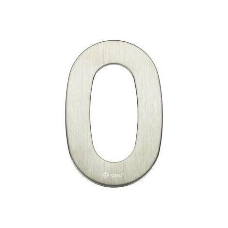 Porta numero 0 in acciaio inossidabile con adesivo GSC 003302610