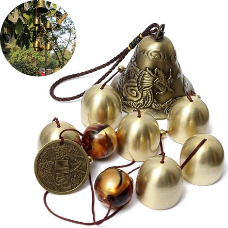 Carillons éoliens porte-bonheur Feng Shui cloche pour bonne chance maison jardin Patio suspendu décoration cadeau (1/4)