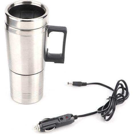 Hervidor eléctrico para coche, para café, té y agua, 12 V, 350 ml + 150 ml (1/5)