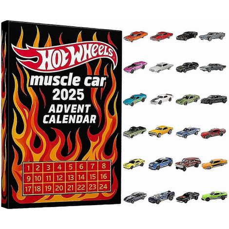 Calendrier de l'Avent 2025 Hot Wheels Muscle Cars : 24 jours de voitures miniatures (1/4)