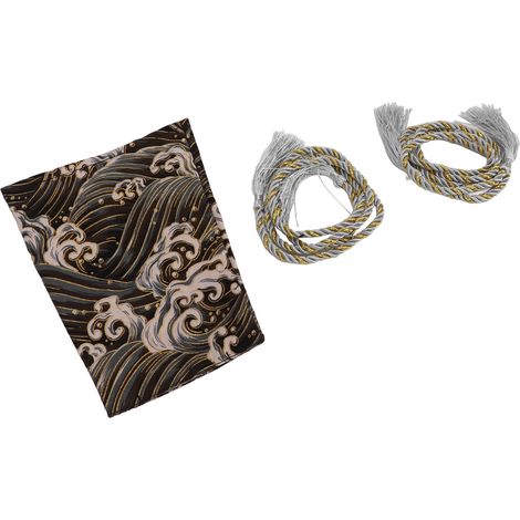 Manchon de levier de vitesse universel, protection en cuir noir motif vagues japonaises anciennes, habillage pommeau de vitesses pour voiture (1/5)