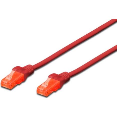 DIGITUS Patchkabel Cat6 U/UTP 2xRJ45 2.0m rot LSZH (DK-1617-020/R)