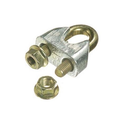 Abrazadera de cable de seguridad, similar a en 13411-5 (anteriormente DIN 1142), acero galvanizado, cromado amarillo. 6 mm/ m6 1/4 (por 100)