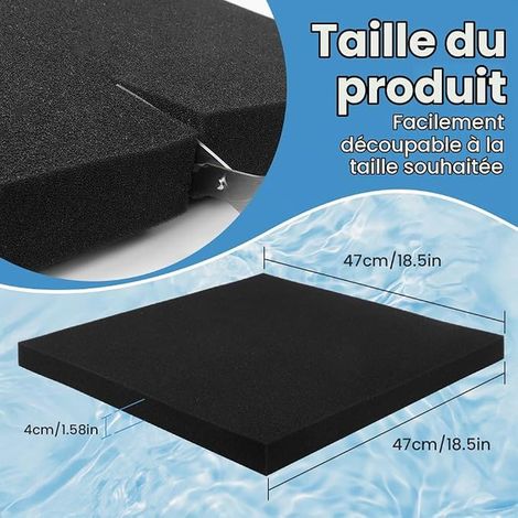 Foam Filter Pads Reusable Foam Filter Aquarium Filter Foams Washable 47×47×4cm Cut Any Size Aquarium Filter Koi Pond (1/3)