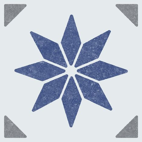 Dalles murales adhésives Alia Bleu Lot de 6 (15 cm x 15 cm) (1/3)