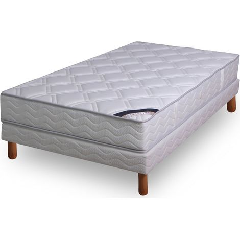 Ensemble matelas ressorts ensachés - grand confort ferme 140x190cm + sommier