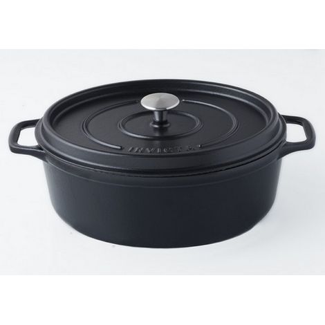 daubière in ghisa smaltata 33cm nero opaco - PUV403331 - Invicta