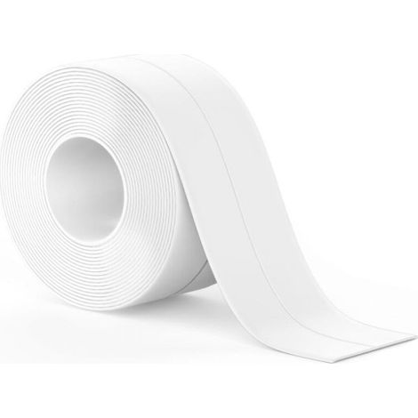 Ruban Etancheite - Joint Auto-Adhesif PVC 320 cm x 3,8 cm - Pour Baignoire Evier Lavabo Cuisine Salle De Bain - 2 Rouleaux (1/4)