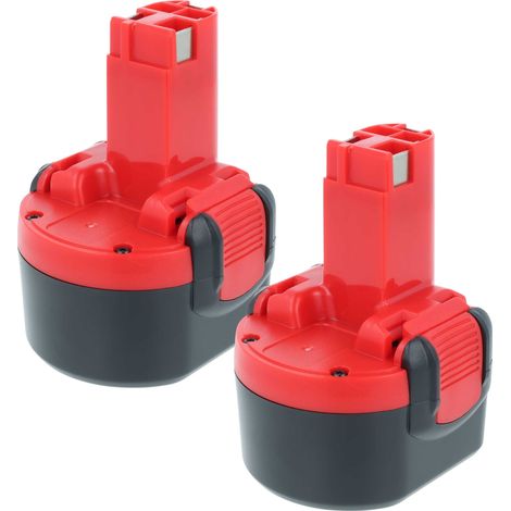 vhbw 2x Batterie compatible avec Bosch GSR 9.6V, PSR 960 outil électrique (3300 mAh, NiMH, 9,6 V)