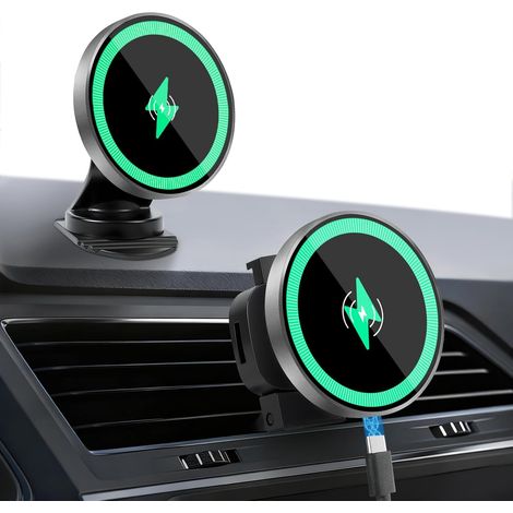 Induction Car Phone Holder, 15W Induction Car Charger Car Charger Magnetic Mobile Phone Holder Wireless (1/5)