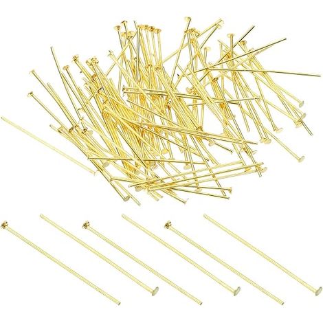 1.57x0.11" Broches de Connexion Lustre Cuivre Attaches Cristaux Lustre Pièces de Rechange Lustre Couleur Or (1/5)