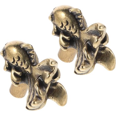 aus massivem Messing Vintage Stil Golddesign 2 Stück