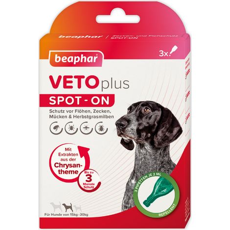 Beaphar VETOplus SPOT-ON für mittelgroße Hunde von 15-30 kg