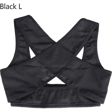 Correcteur de Posture Élastique, Soutien Dorsal Ajustable pour Épaules et Dos - Noir (1/5)