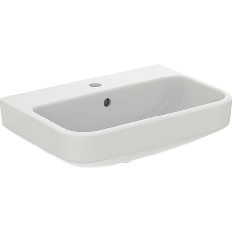 Lavabo IS i.life S 1 vasque avec robinetterie 550x380x180mm blanc avec Ideal Plus