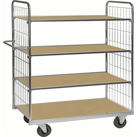 Kongamek ESD-Etagenwagen Serie 9000-XL mit 4 Etagen 1600x600mm Ladefläche ohne Bremse