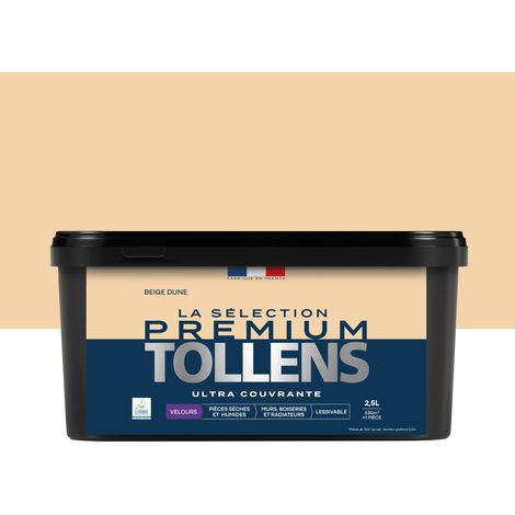 Tollens - Peinture intérieure couleurs - La Sélection Premium Velours - Ultra Couvrante - Beige Dune 2,5 L - 30m²