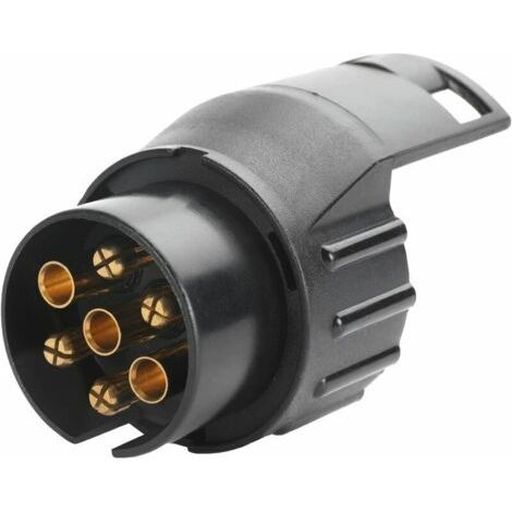 Adaptateur Remorque 7 vers 13 Broches, Prise Caravan - Noir- 12V tanche - (1/5)