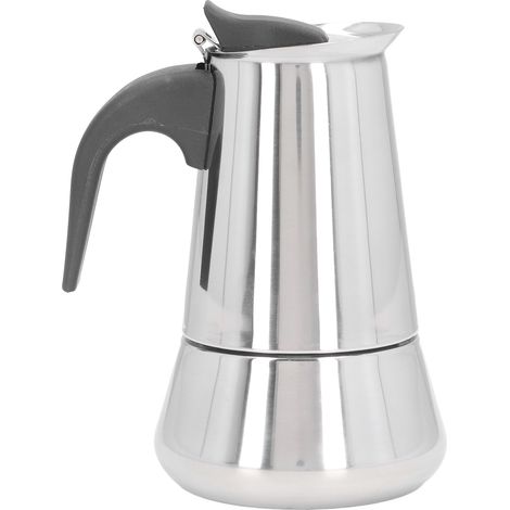 BROLEO Moka Kaffeemaschine mit Edelstahl-Sicherheitsventil für die Küche (4 Personen).