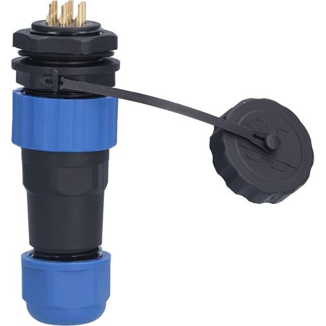 Connecteur étanche IP68 prise aviation SP207 380V, fiche mâle femelle avec écrou arrière, borne à souder, 3 broches, usage industriel (1/5)