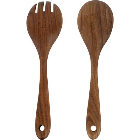 Cuillères en bois, fourchette en bois, cuillère à glace, cuillère à café, couverts, ustensiles en bois (1/5)