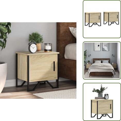 Comodino rovere sonoma - vidaXL Comodini Rovere Sonoma 2 pz 40x30x40 cm in Legno Multistrato -