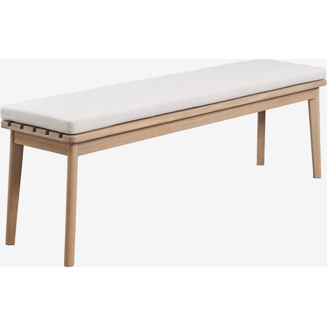 Banc 160 cm en bois d'acacia et tissu Kaela SKLUM (1/5)