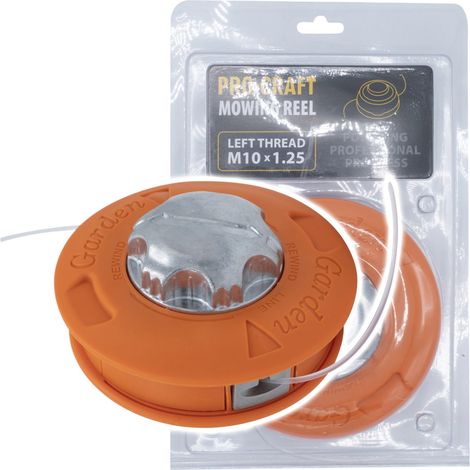Procraft MR-5 Fadenkopf Garden Orange mit Aluminium Basis 2,4 mm x 2,5 m M10 x 1,25 (1/4)
