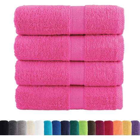 Serviettes de toilette Premium SOLUND 4 pièces Rose 30 x 30 cm 600 g/m²