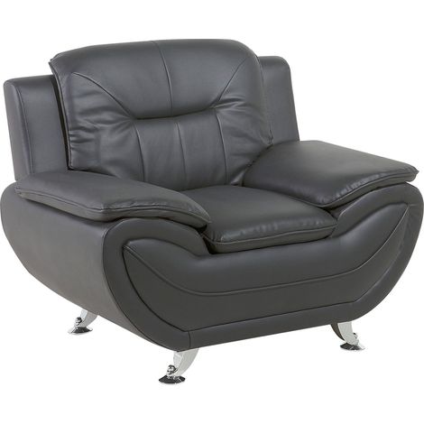 Sessel LEIRA Kunstleder Grau