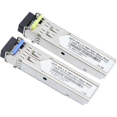 Module SFP fibre Gigabit 1,25G monomode 40 km LC 1310 nm/1550 nm compatible avec de nombreux types (1/4)
