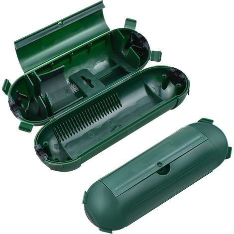 pezzi prolunga esterna impermeabile scatola di sicurezza IP44 resistente alle intemperie scatola di collegamento impermeabile per proteggere fili e prese per luci natalizie (verde)
