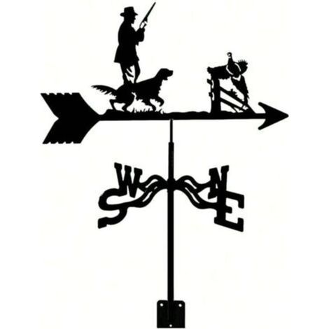 Girouette décorative d'extérieur Hunter pour cour, idéale pour les fermes, les jardins, les terrasses, les cours et les toits