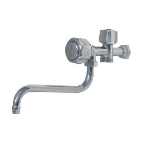 Robinet pivotant pour lavabo en laiton chromA Connexion machine A laver 1 - 2 "drain