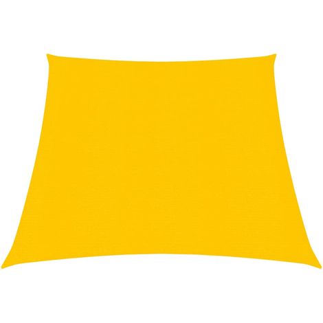 Voile toile d'ombrage parasol 160 g/m² PEHD 3/4 x 3 m jaune (1/5)