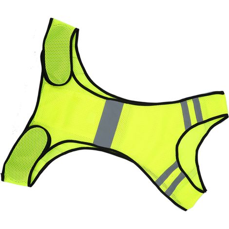 Veste Fluorescente Réfléchissante pour Sécurité en Course de Nuit, Taille Réglable (Vert Haute Visibilité) (1/5)