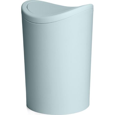Pattumiera bagno in polipropilene azzurro cielo 6 Lt con coperchio basculante