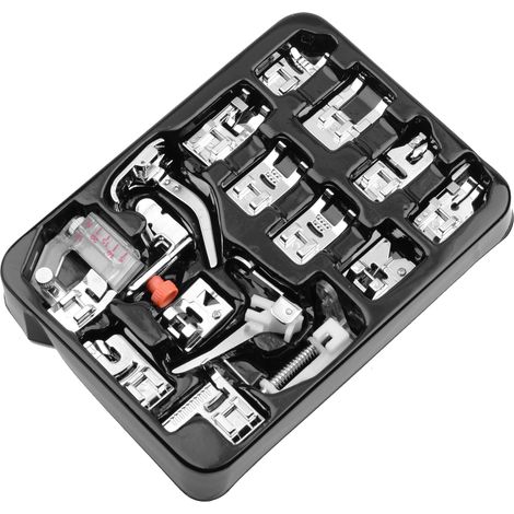Ensemble de 16 pieds-de-biche pour mini-machine à coudre domestique - Accessoires de couture multifonctionnels de qualité supérieure (1/5)