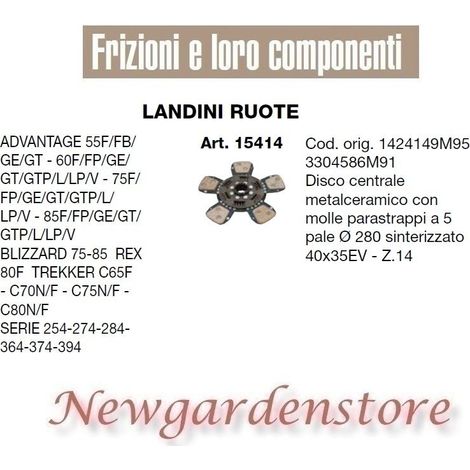 Disco frizione 15414 40x35 LANDINI RUOTE ADVANTAGE BLIZZARD 254 274 284 364 374