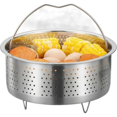 Panier Vapeur en Acier Inoxydable 22 Cm pour Cocotte Minute SEB - Accessoire De Cuisine - Idéal pour Cuisson De Viande Et Légumes Insert Universel Passoire Résistante à La (1/5)