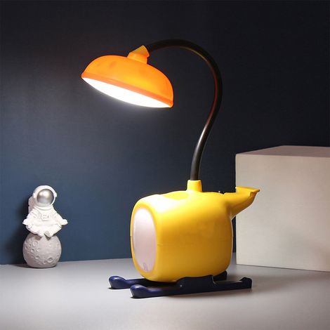 Lampe De Bureau Avion - 12x7x32 Cm - En Plastique - Jaune - Rechargeable 600 M Ah - Pour Enfants (1/5)