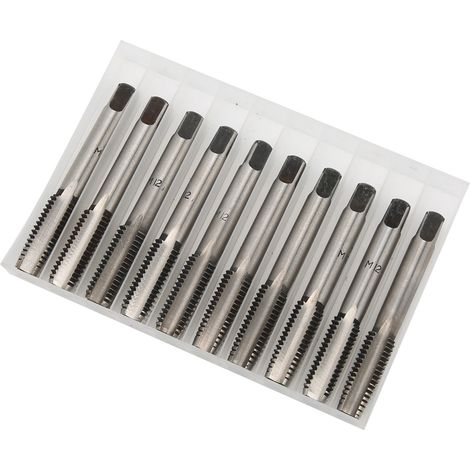 Jeu de tarauds coniques et de tarauds métriques M12 en acier au carbone à goujures droites, outil de taraudage manuel (1/5)