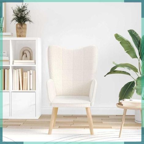 42001778 fauteuil Crème 62 x 67 x 95,5 cm Tissu Sherpa (1/5)