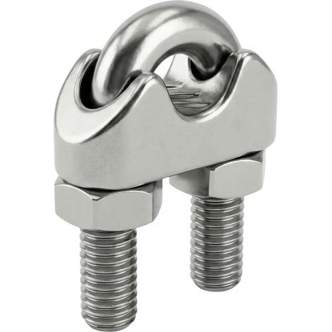 5x Metallkabelklemmen, Bügelklemmen, V2A 304 Edelstahl, 22mm Kabelklemmen, Drahtklemmen
