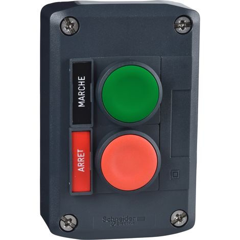 Harmony boite - 2 boutons poussoirs Ø22 - vert /rouge - XALD211