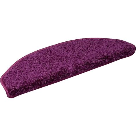 Tapis d'escalier 15 pièces 65 x 21 x 4 cm Violet Demi-rond Grand (1/5)