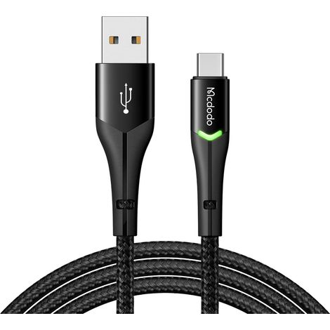 Câble USB-C Mcdodo à charge rapide pour chargeur Samsung, USB Type-C avec LED, 1 m (1/3)
