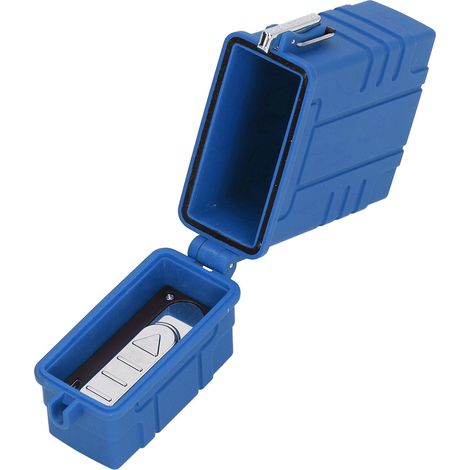 Briquet étanche rechargeable USB, grande capacité, en ABS robuste et résistant à l'humidité, idéal pour le camping et les activités de plein air (bleu). (1/5)